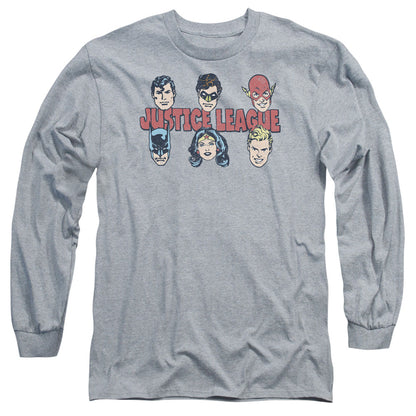 Dc Justice Lineup Mens Long Sleeve Shirt Athletic Heather Officially Licensed
