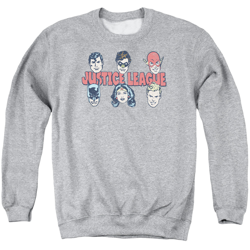 Dc Justice Lineup Mens Crewneck Sweatshirt Athletic Heather