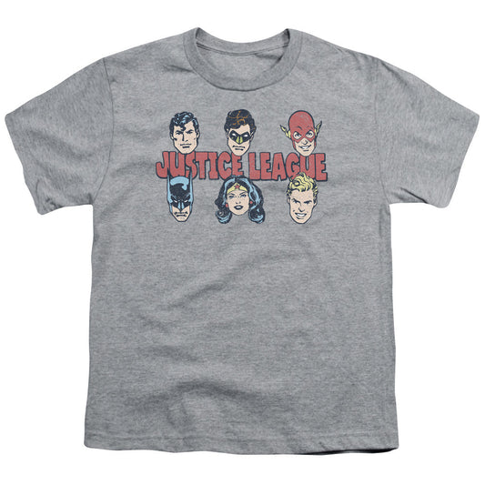 DC Comics Justice Lineup Kids Youth T Shirt Athletic Heather Officially Licensed