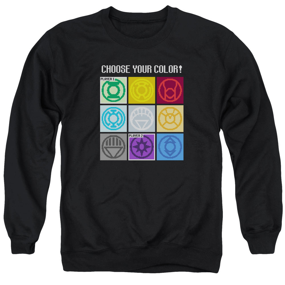DC Comics Choose Your Color Mens Crewneck Sweatshirt Black Officially Licensed