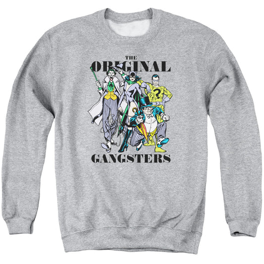 DC Comics Original Gangsters Mens Crewneck Sweatshirt Athletic Heather Officially Licensed