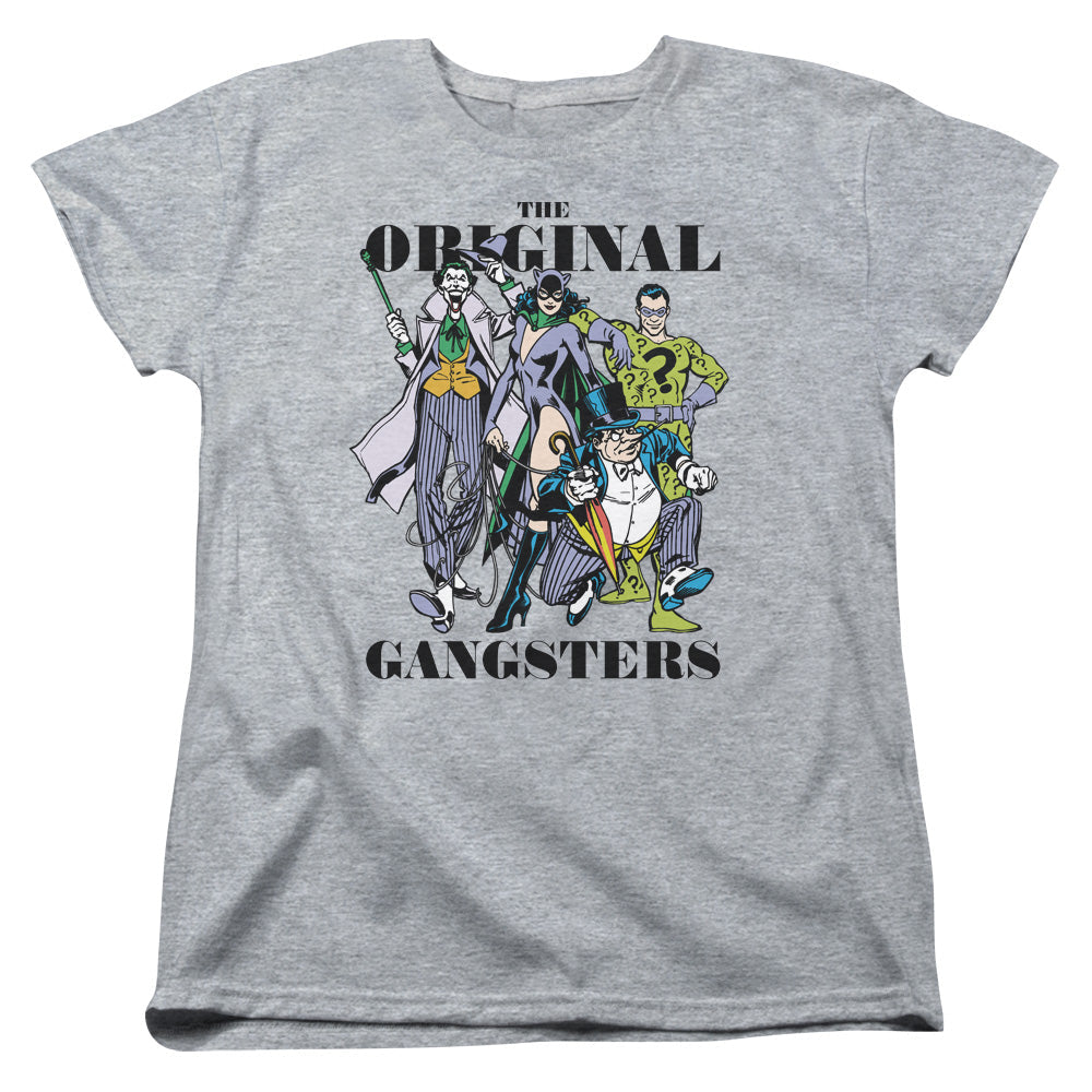 DC Comics Original Gangsters Womens T Shirt Athletic Heather Officially Licensed