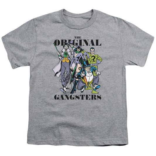 DC Comics Original Gangsters Kids Youth T Shirt Athletic Heather Officially Licensed