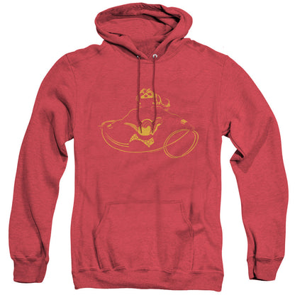 Dc Wonder Min Mens Heather Hoodie Red Officially Licensed