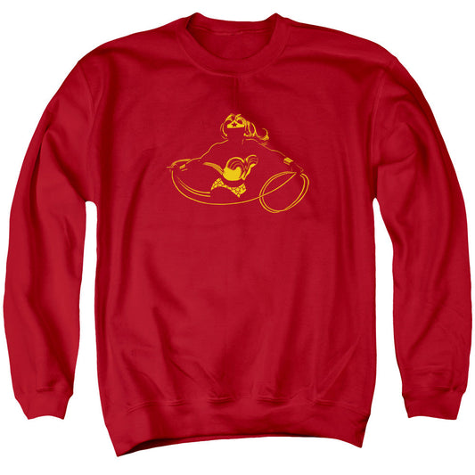 DC Comics Wonder Min Mens Crewneck Sweatshirt Red Officially Licensed
