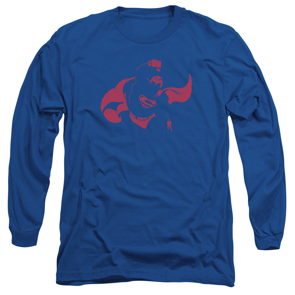 DC Comics Super Min Mens Long Sleeve Shirt Royal Blue Officially Licensed
