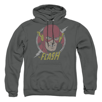 Dc Flash Vintage Voltage Mens Hoodie Charcoal Officially Licensed