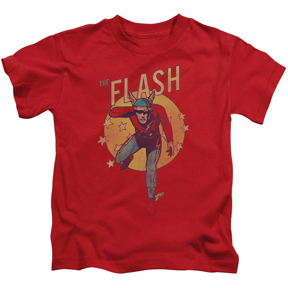 DC Comics Flash Circle & Stars Juvenile Kids Youth T Shirt Red Officially Licensed