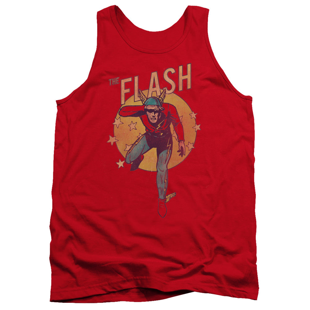 DC Comics Flash Circle & Stars Mens Tank Top Shirt Red Officially Licensed