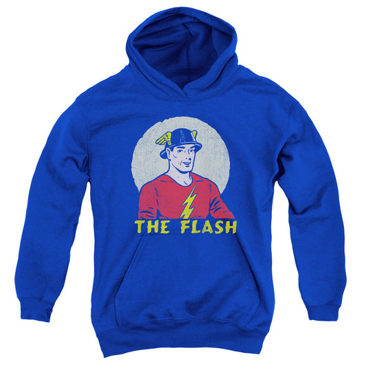 DC Comics Flash Faded Circle Kids Youth Hoodie Royal Blue Officially Licensed