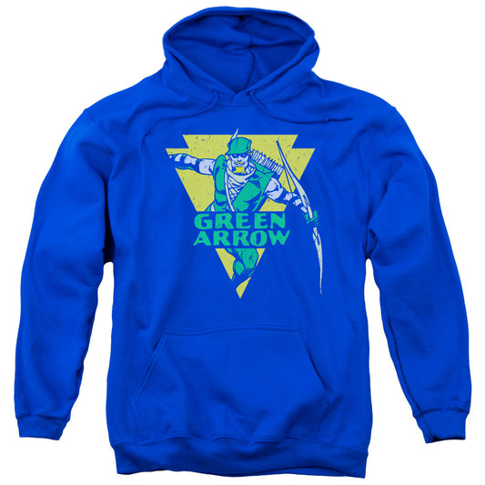 DC Comics Distressed Arrow Mens Hoodie Royal Blue Officially Licensed