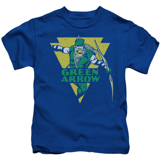 DC Comics Distressed Arrow Juvenile Kids Youth T Shirt Royal Blue Officially Licensed