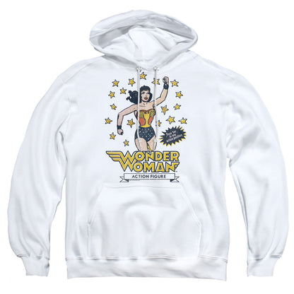 Dc Action Figure Mens Hoodie White Officially Licensed