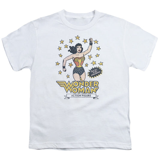 DC Comics Action Figure Kids Youth T Shirt White Officially Licensed