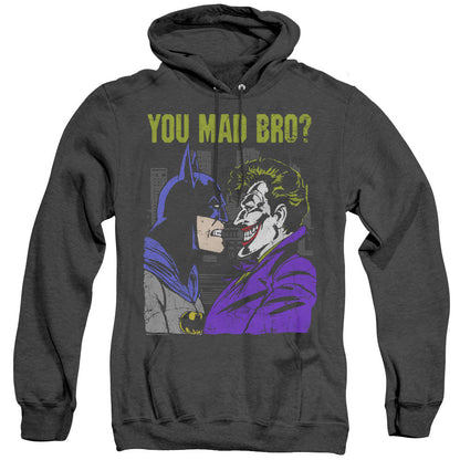 Dc Mad Bro Mens Heather Hoodie Black Officially Licensed