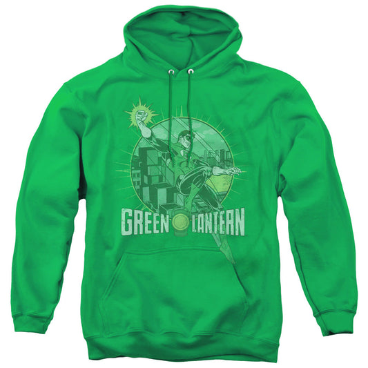 DC Comics City Power Mens Hoodie Kelly Green Officially Licensed