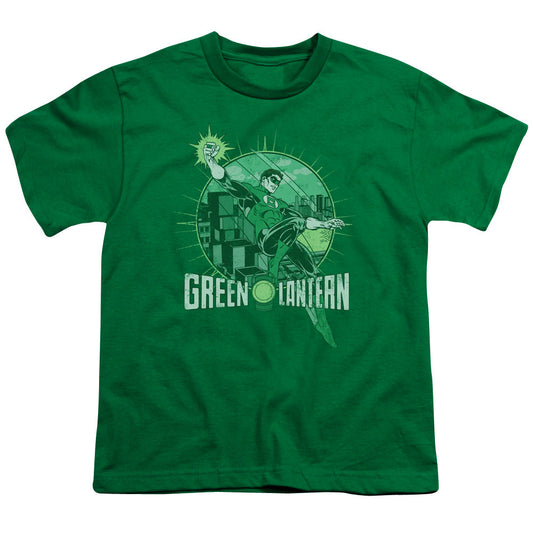 DC Comics City Power Kids Youth T Shirt Kelly Green Officially Licensed