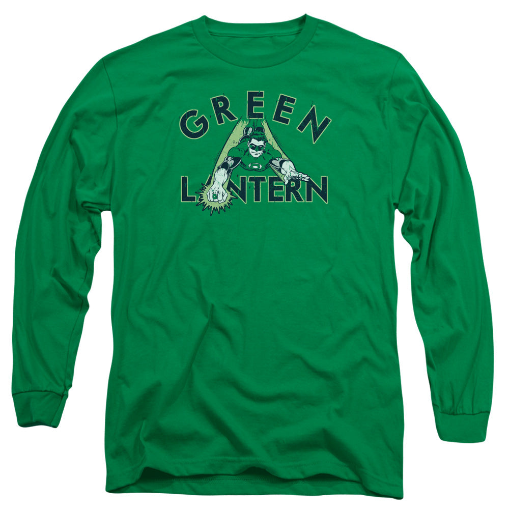 DC Comics in Flight Mens Long Sleeve Shirt Kelly Green Officially Licensed