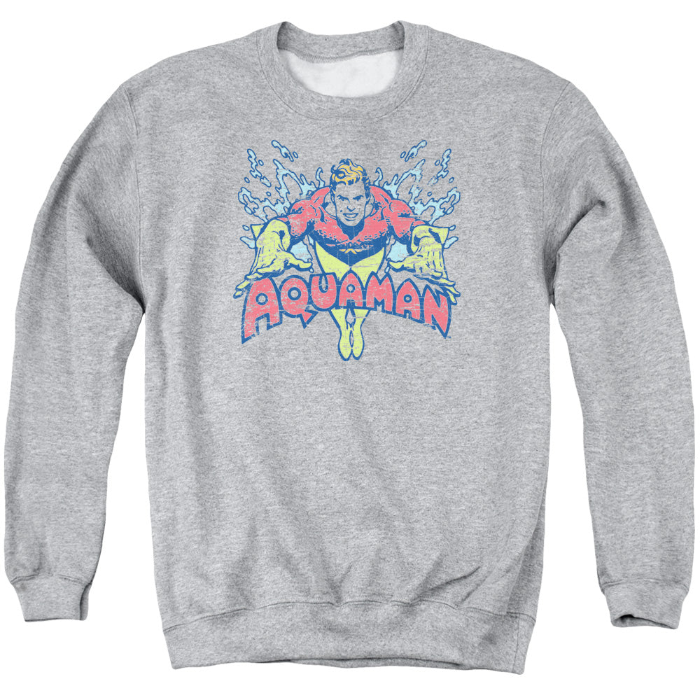 Dc Splish Splash Mens Crewneck Sweatshirt Athletic Heather Officially Licensed