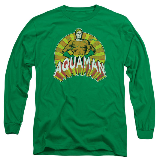 DC Comics Arms Akimbo Mens Long Sleeve Shirt Kelly Green Officially Licensed