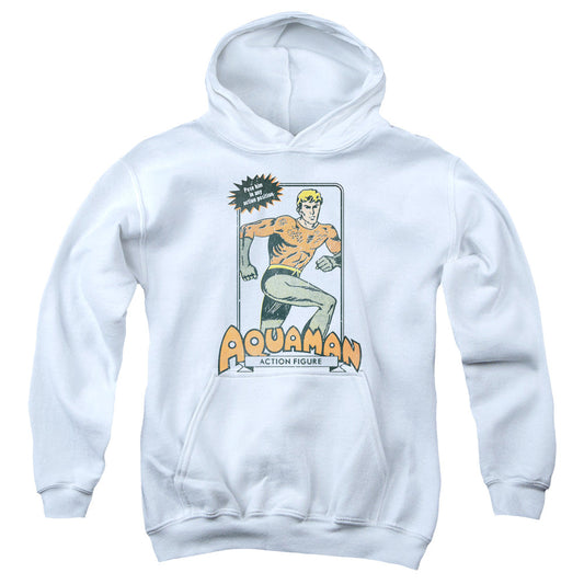 DC Comics Am Action Figure Kids Youth Hoodie White Officially Licensed