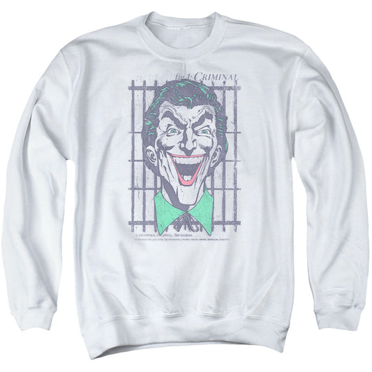 DC Comics Criminal Mens Crewneck Sweatshirt White Officially Licensed