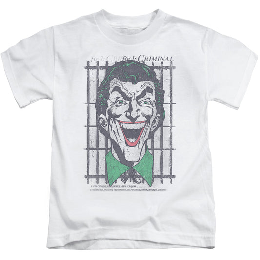 DC Comics Criminal Juvenile Kids Youth T Shirt White Officially Licensed