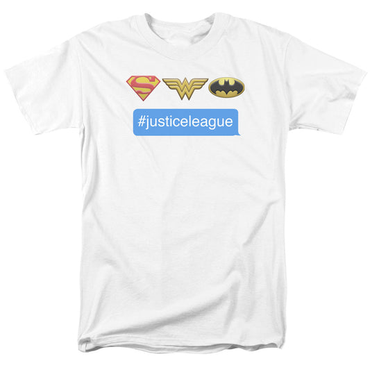 Dc Hashtag Jla Mens T Shirt White Officially Licensed