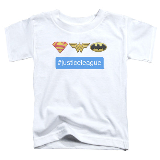 DC Comics Hashtag Jla Toddler Kids Youth T Shirt White Officially Licensed