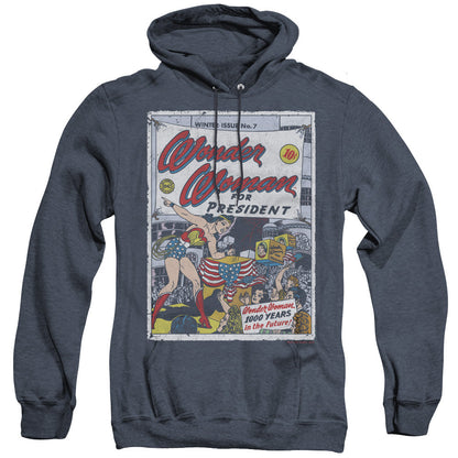 Dc Ww For President Mens Heather Hoodie Navy Officially Licensed