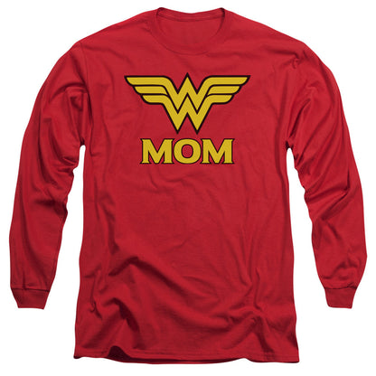 Dco Wonder Mom Mens Long Sleeve Shirt Red Officially Licensed