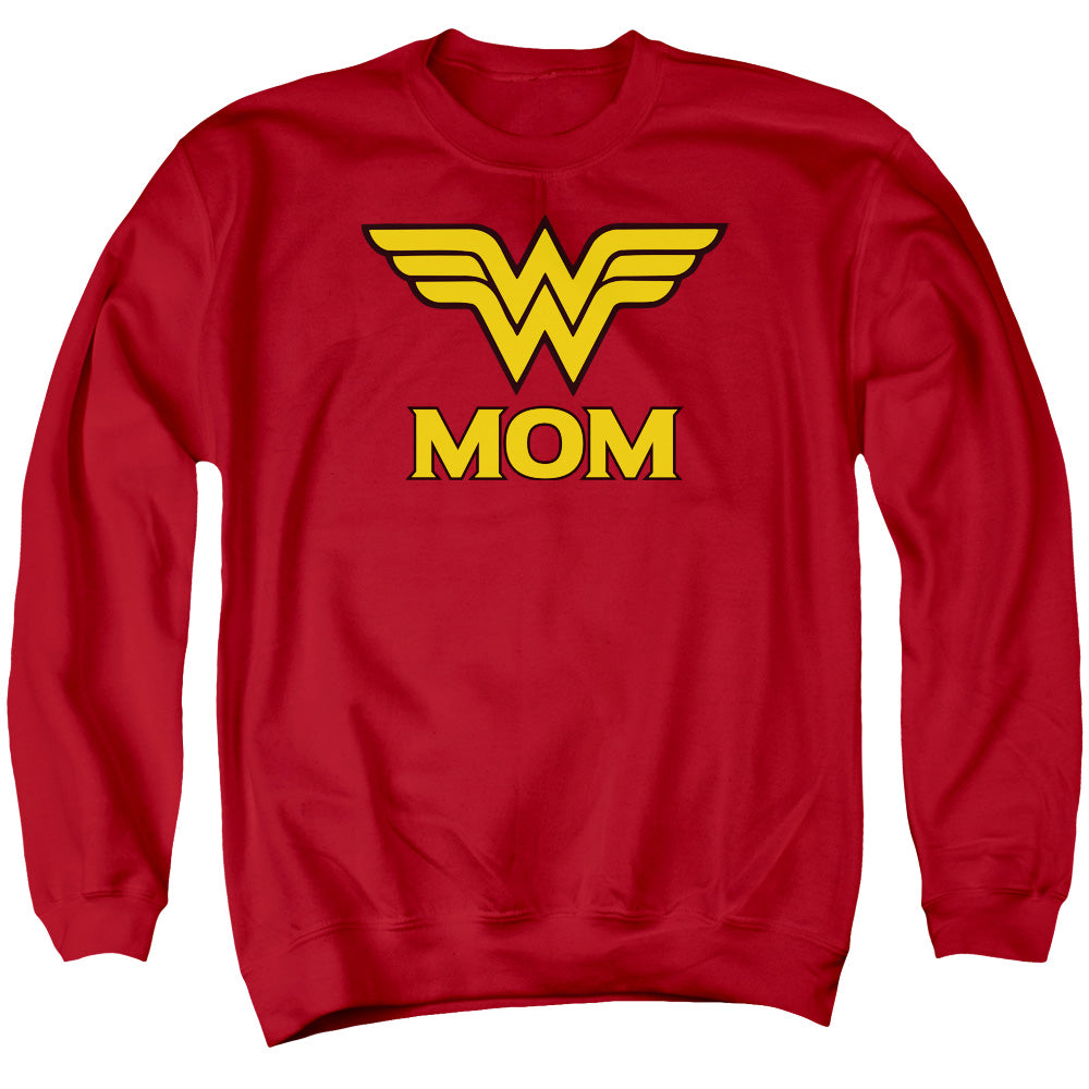 DC Comics Wonder Mom Mens Crewneck Sweatshirt Red Officially Licensed