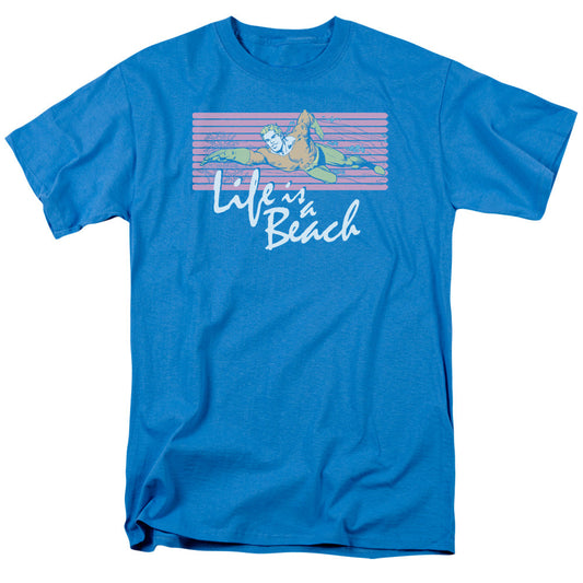 DC Comics Life is a Beach Mens T Shirt Turquoise Officially Licensed