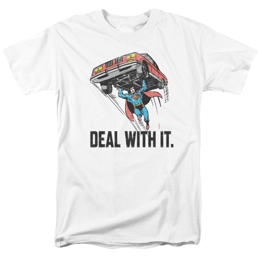 DC Comics Deal With It Mens T Shirt White Officially Licensed