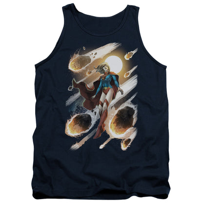 Justice League Supergirl #1 Mens Tank Top Shirt Navy Officially Licensed