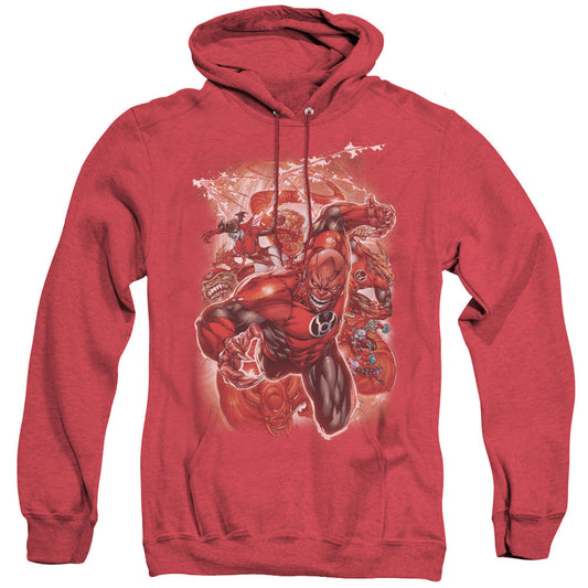 Green Lantern Red Lanterns #1 Mens Heather Hoodie Red Officially Licensed