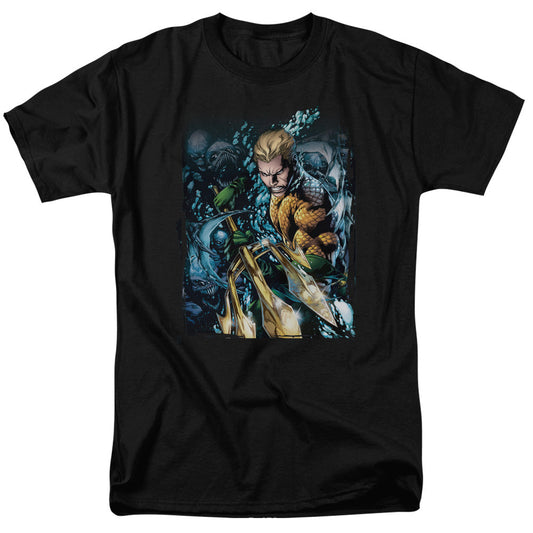 Jla Aquaman #1 Mens T Shirt Black Officially Licensed