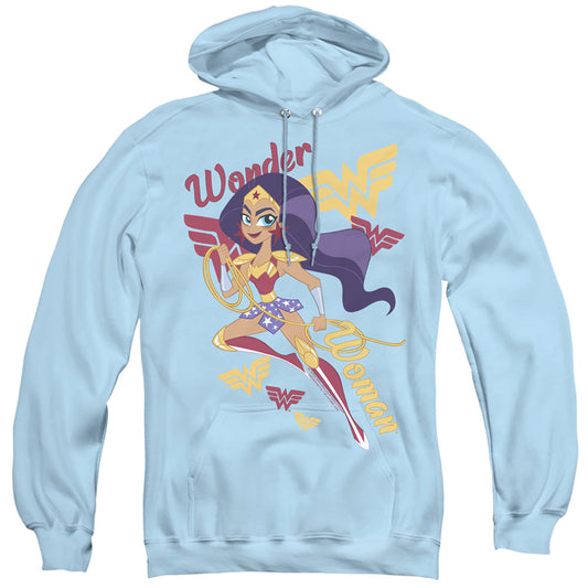 Dc Superhero Girls Wonder Woman Mens Hoodie Light Blue Officially Licensed