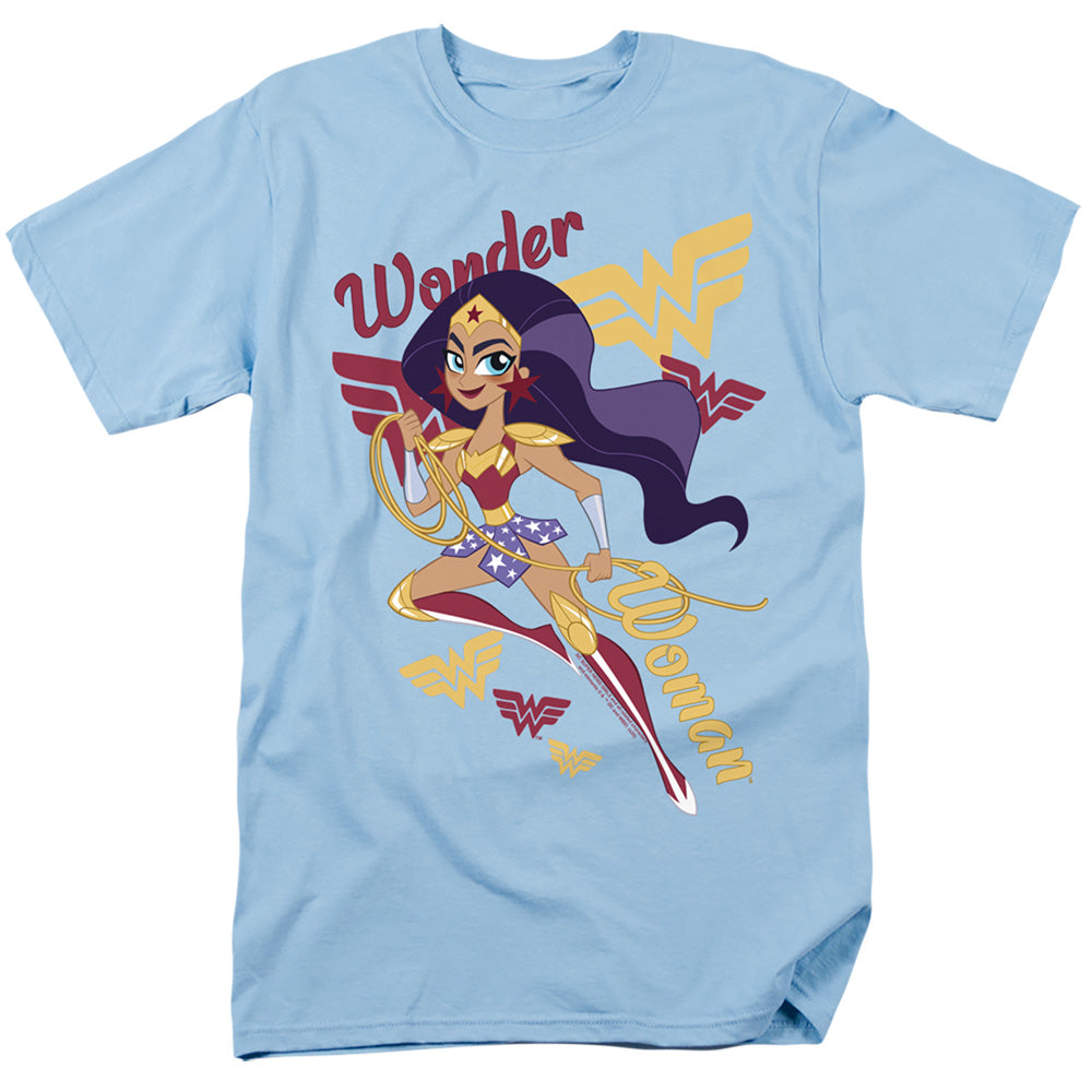 DC Comics Superhero Girls Wonder Woman Mens T Shirt Light Blue Officially Licensed
