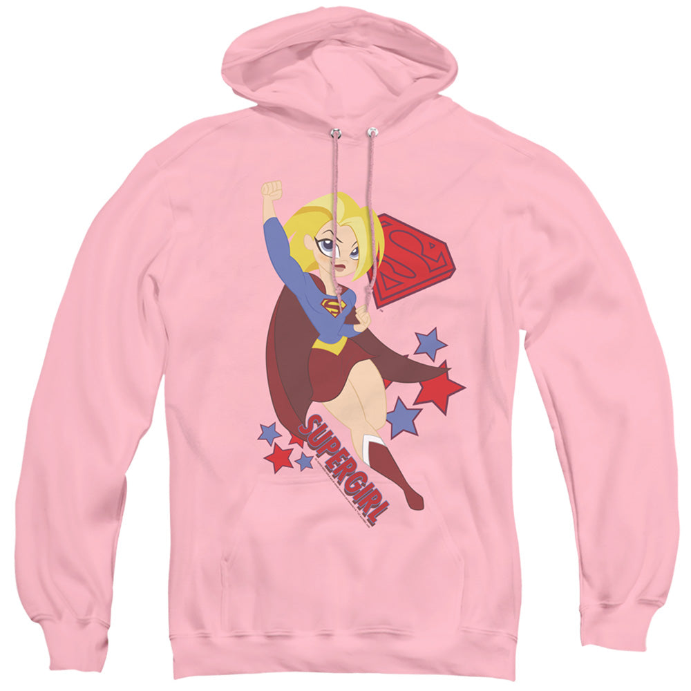 Dc Superhero Girls Supergirl Mens Hoodie Pink Officially Licensed