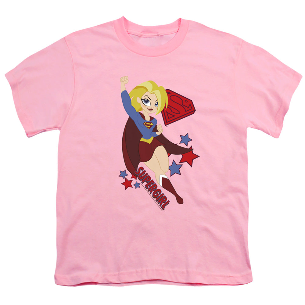 Dc Superhero Girls Supergirl Kids Youth T Shirt Pink Officially Licensed