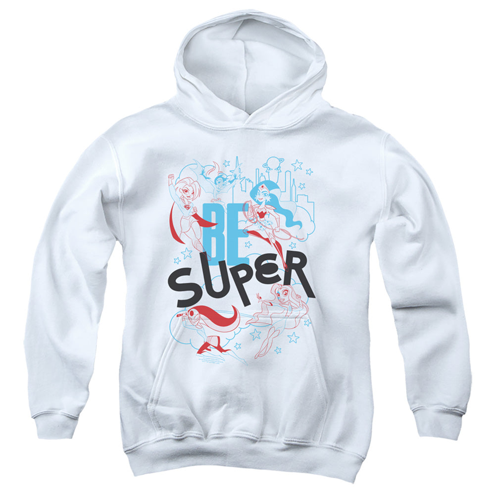 Dc Superhero Girls Be Super Kids Youth Hoodie White Officially Licensed
