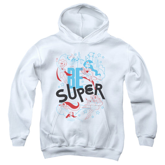 Dc Superhero Girls Be Super Kids Youth Hoodie White Officially Licensed