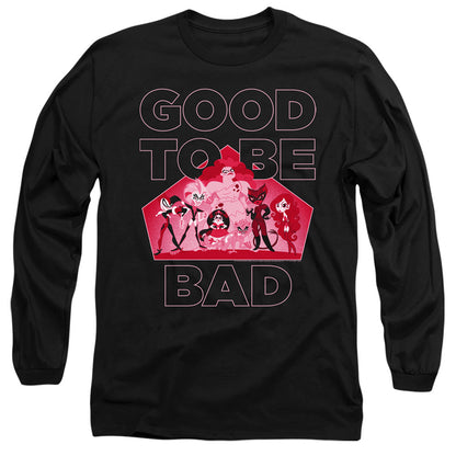 Dc Superhero Girls Good To Be Bad Mens Long Sleeve Shirt Black Officially Licensed Officially Licensed