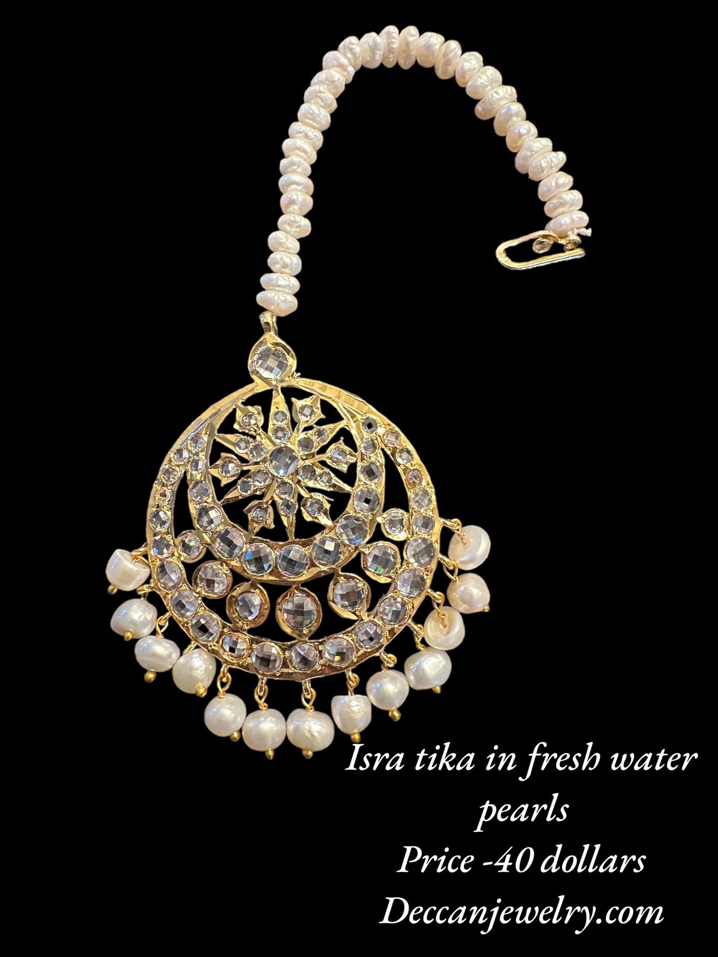 DJTK211 Isra tika in fresh water pearls ( READY TO SHIP )