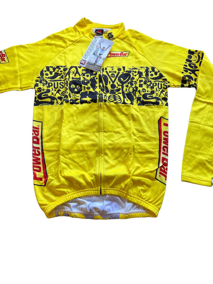 Squadra Power Bar Team Long Sleeve Cycling Jersey (Yellow) Medium