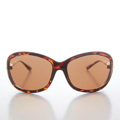 Curved Women's Boho Oversized Vintage Sunglass - Dede