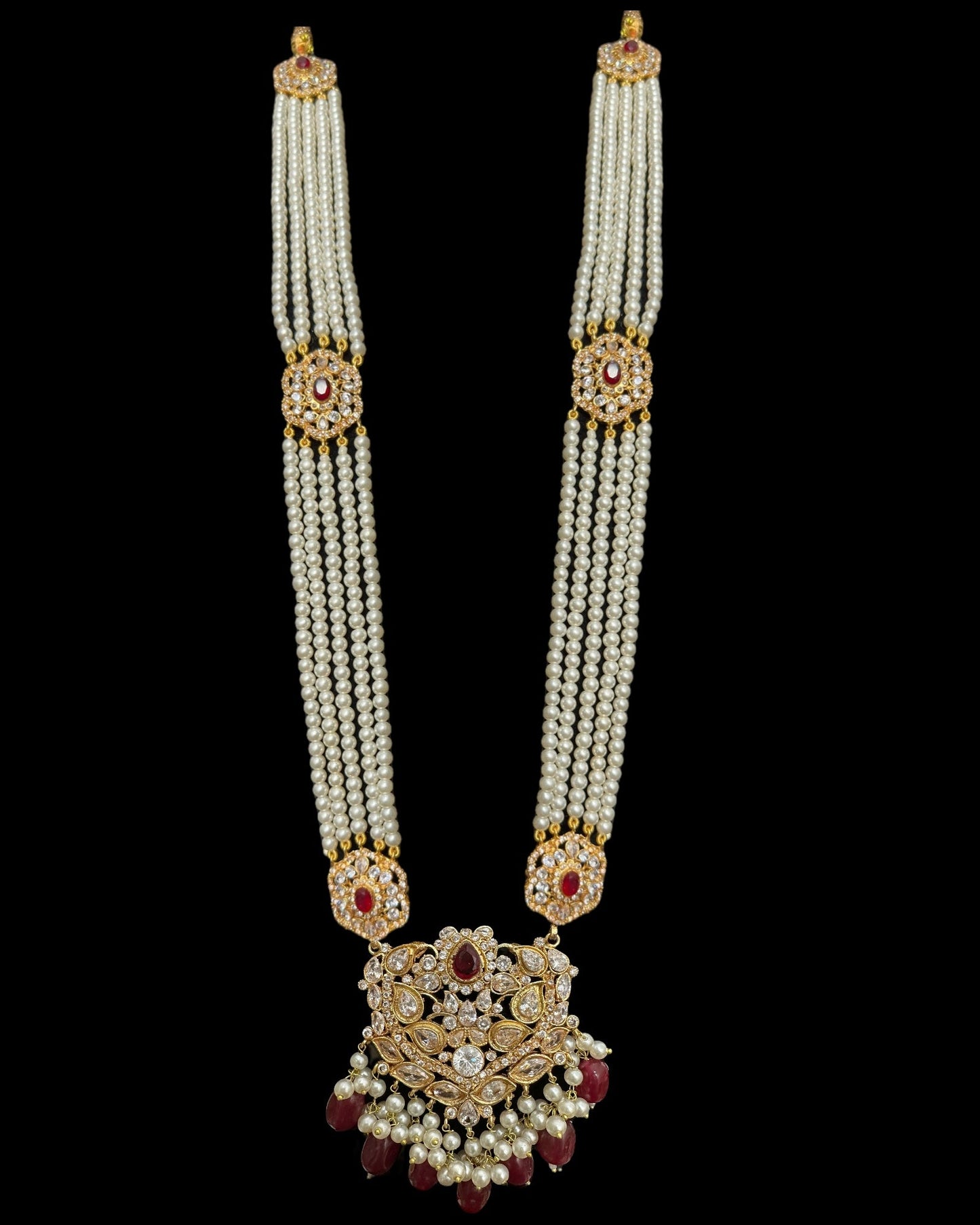 BR491 SHAIRA ruby bridal set ( READY TO SHIP )