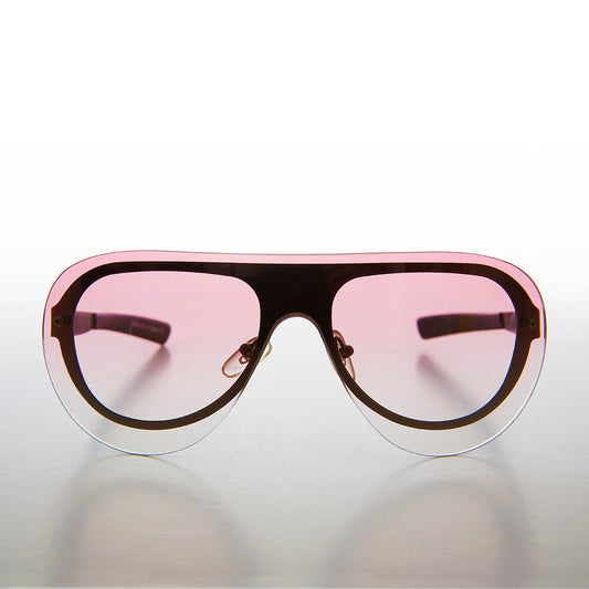 Rimless Aviator with Color Lenses- Devo