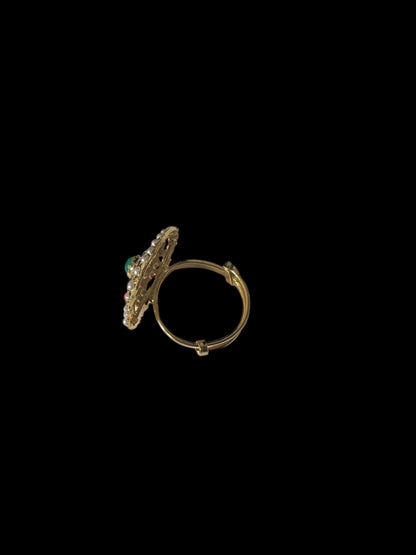 Navratan jadau ring ( READY TO SHIP )